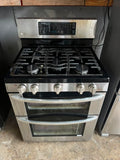 GE Double Oven GAS Range in Stainless Steel